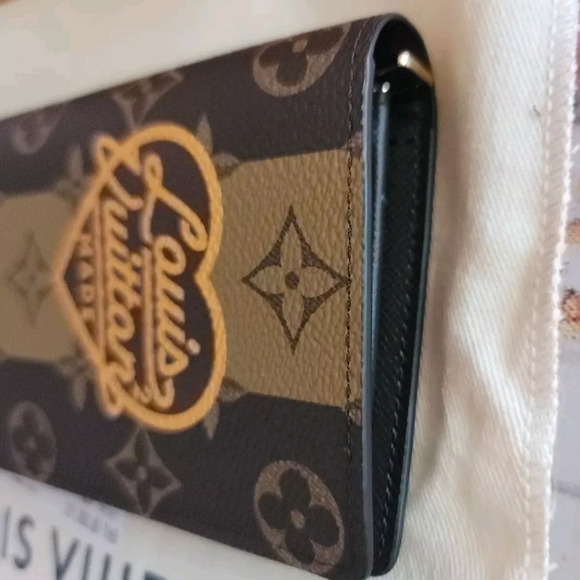 Louis Vuitton Brazza Monogram Stripes Coated Canvas Wallet Virgil Abloh x NIGO - Picture 7 of 16